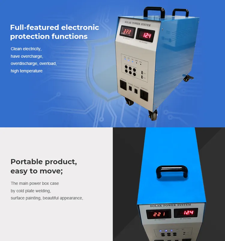 1000W Solar off Grid Home Lighting System Solar Powered Electric Generator