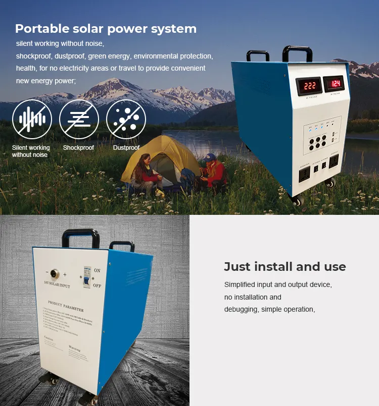 1000W Solar off Grid Home Lighting System Solar Powered Electric Generator