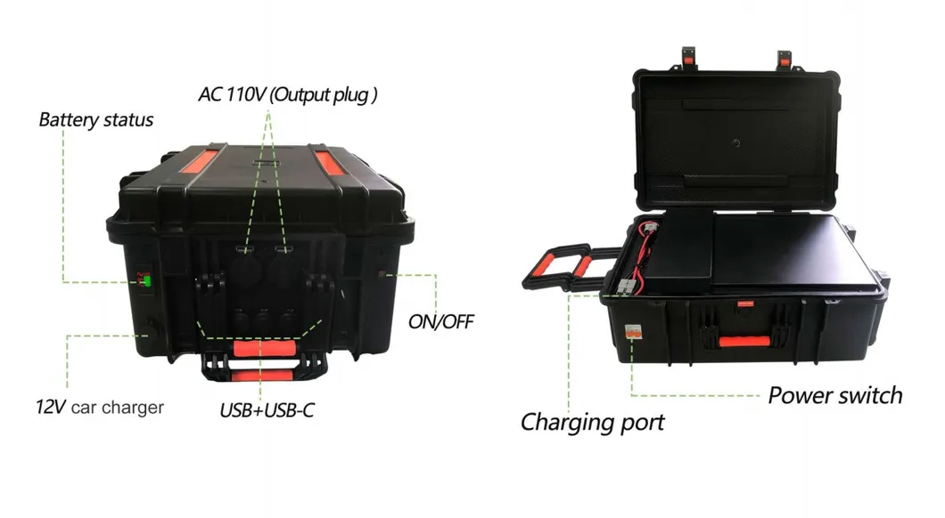 12V Vehicle Charging Lithium Battery Power System 800wh 6800wh OEM