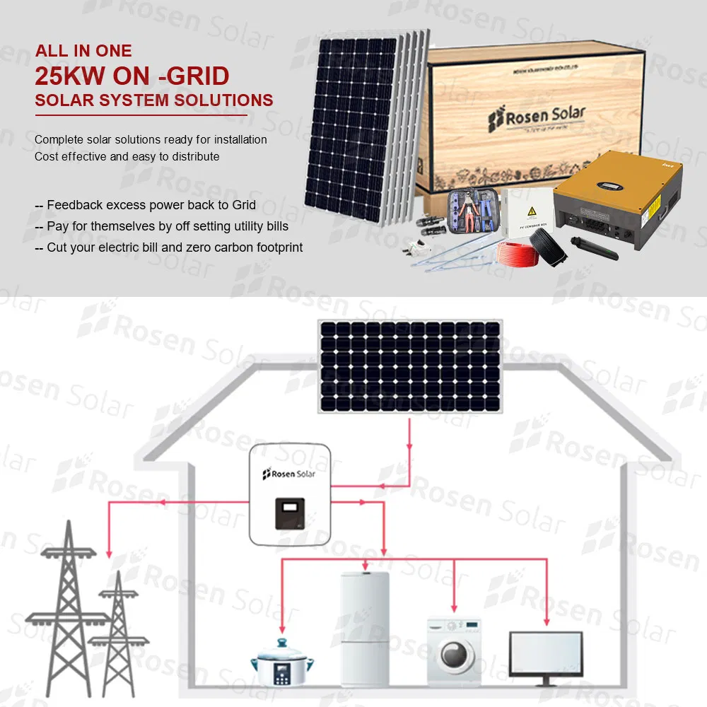 15 Kw 20kw 25kw 30kw Solar Electric System Roof Mounting 25000W Solar Power System