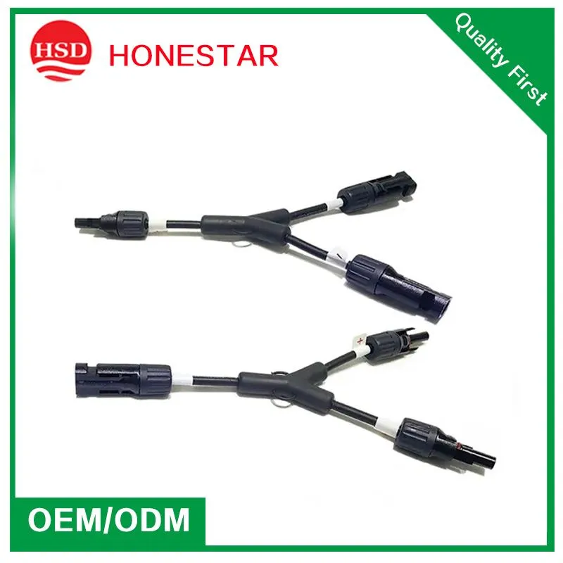 2 in 1 Mc4 Branch Y Adapter Connectors M/M/F for Solar Panels Cable