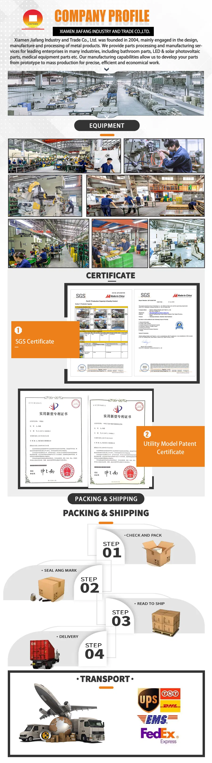 304 Stainless Steel PV Modules Grounding Clip and Conductive Sheet Solar Mounting System Bracket Product