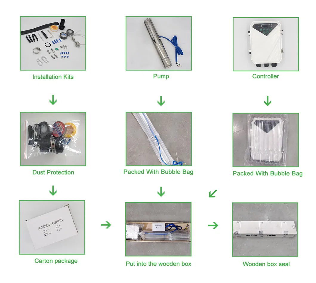 36V 210W 77m Submersible Vertical Water Pump with Screw for Agriculture Irrigationn