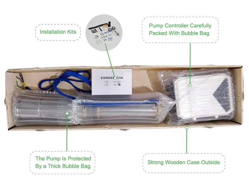 36V 210W 77m Submersible Vertical Water Pump with Screw for Agriculture Irrigationn