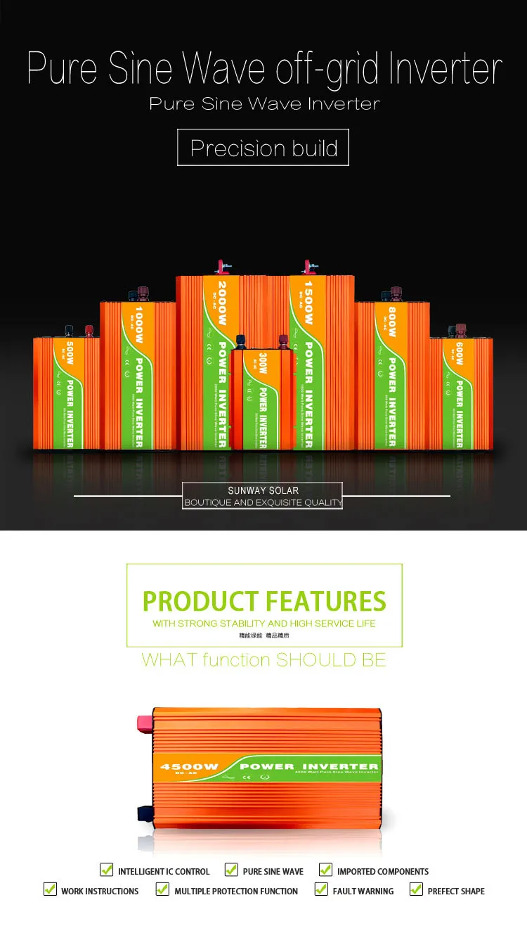 4500W DC to AC Solar Power Inverter