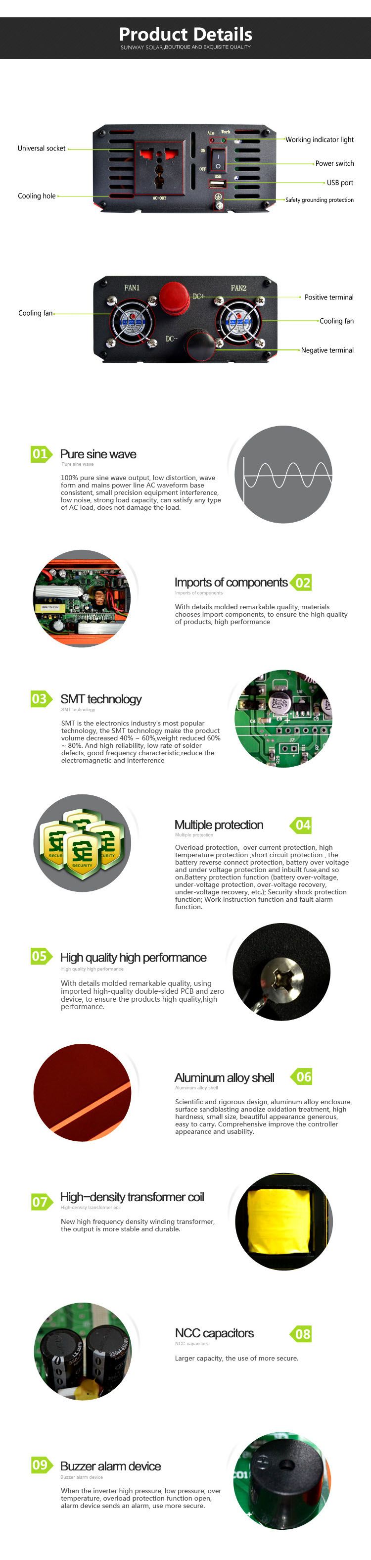 5500W off Grid High Frequency Solar Inverter