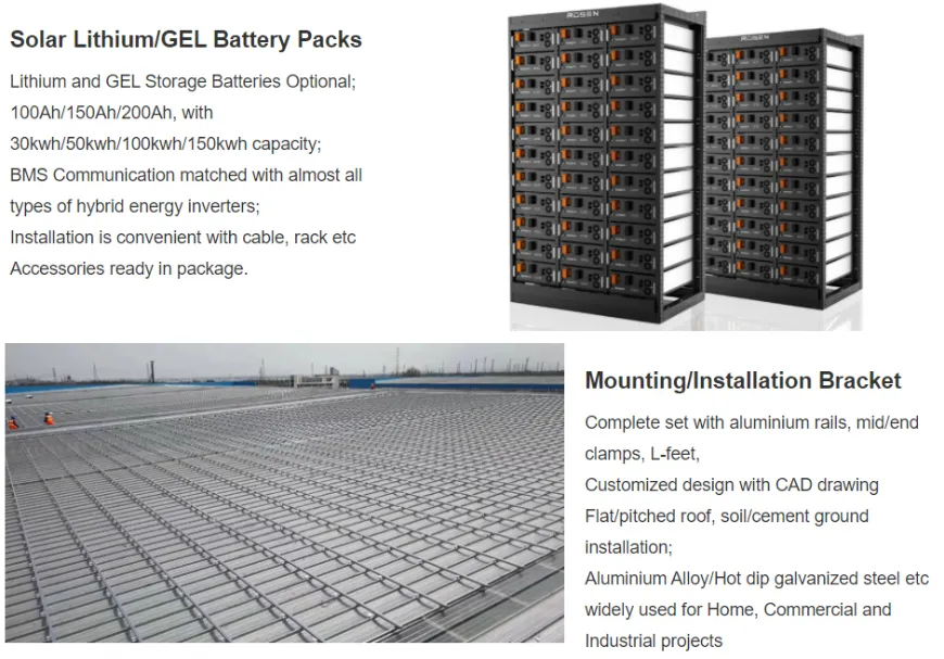 All in One Container Energy Storage System 1MW with Solar Ground Mounting Kits
