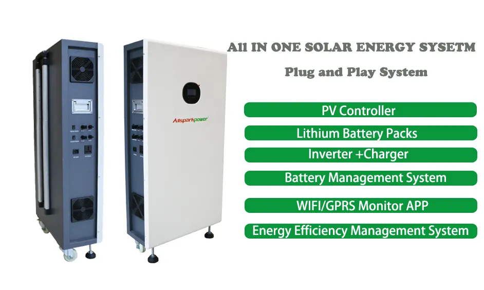 Allsparkpower Residential Use Energy Storage System with UPS Function 48V 100ah Lithium Battery off Grid 4.8kw/9.6kw Integrated Home Solar Power System