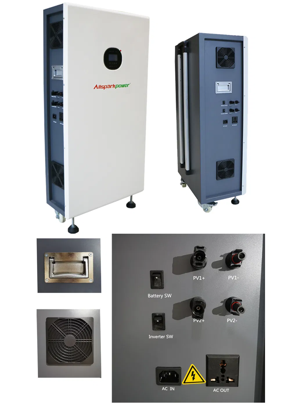 Allsparkpower Residential Use Energy Storage System with UPS Function 48V 100ah Lithium Battery off Grid 4.8kw/9.6kw Integrated Home Solar Power System