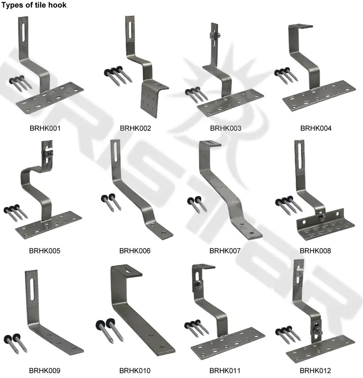 Aluminium Rails Adjustable Tile Roof Rack for Solar Panels Mounting Installation