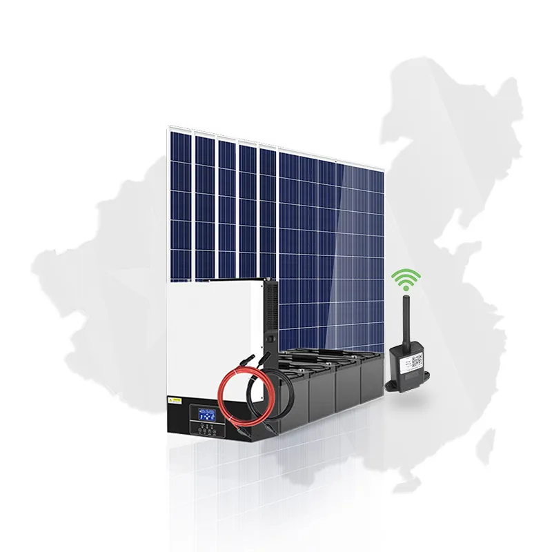 China off Grid Solar Power System for Home 5500W Solar Kit with Removable LCD Controller Panel WiFi MPPT Parallel Function