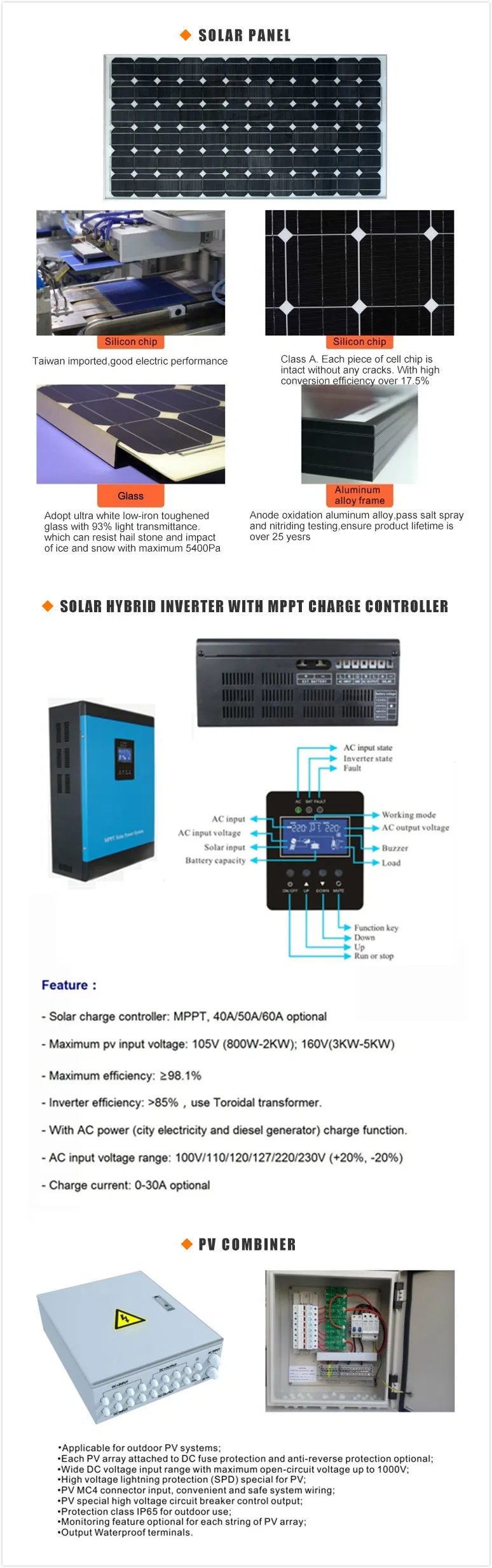 Compact Design 10kw Complete Home Solar Power System Include Whole Package Solar Panel System for Nigeria Market