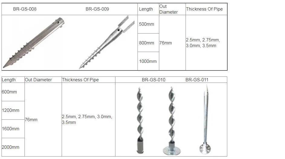 Factory Direct Solar Ground Panel Mounting Structure Steel Screw Open Field Q235 Pole Anchor