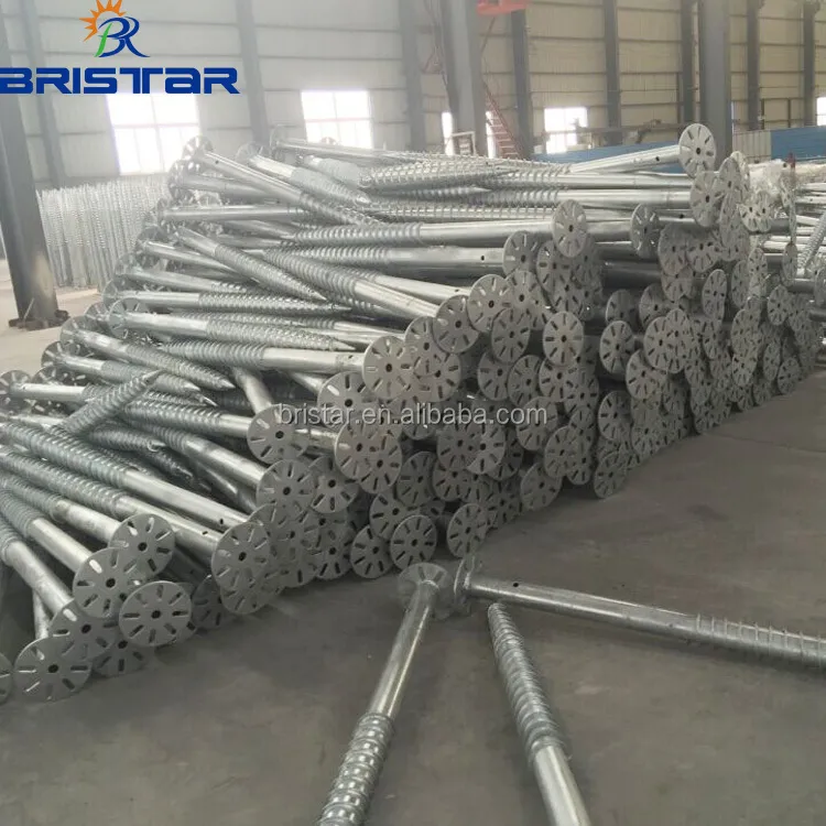 Galvanized Steel Ground Screw Spiral Pile Self Tapping Drilling Anchor for Ground System