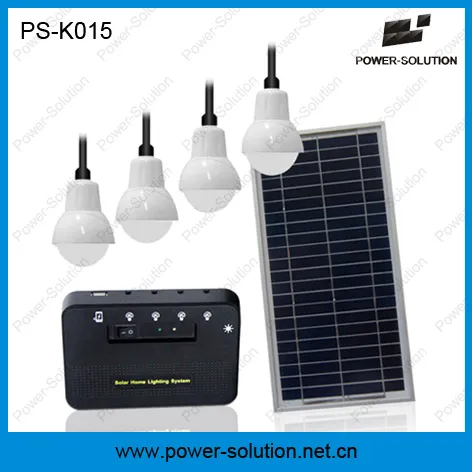 Home Solar Set with 4 Bulbs Kit Mobile Charging