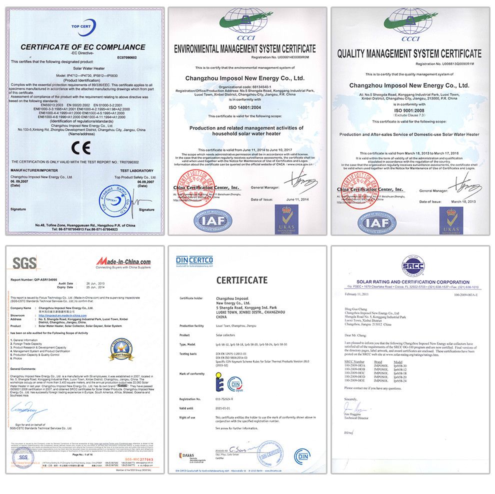 Low Cost No Pressurized Solar Water Heater 80L