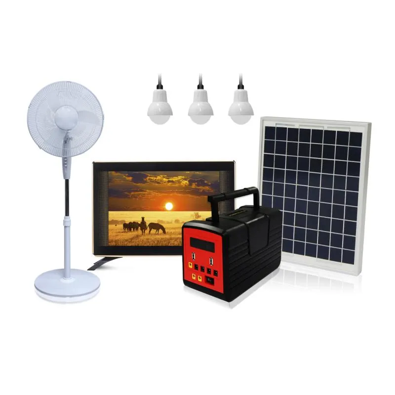 Multi Solar Power System Home Lighting System with 19 Inch TV for Family Watching Solar Energy System
