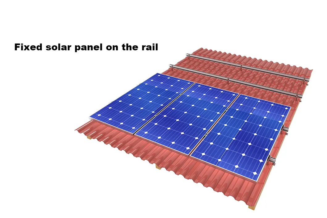 OEM Solar Roof Pitched Tile Solar Panel Module Mounting Structure Solar Panel Rack