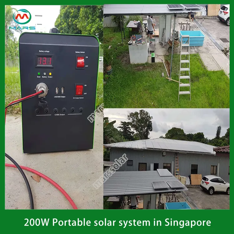 Portable Home Solar Lighting System with 500W Soar Panel System
