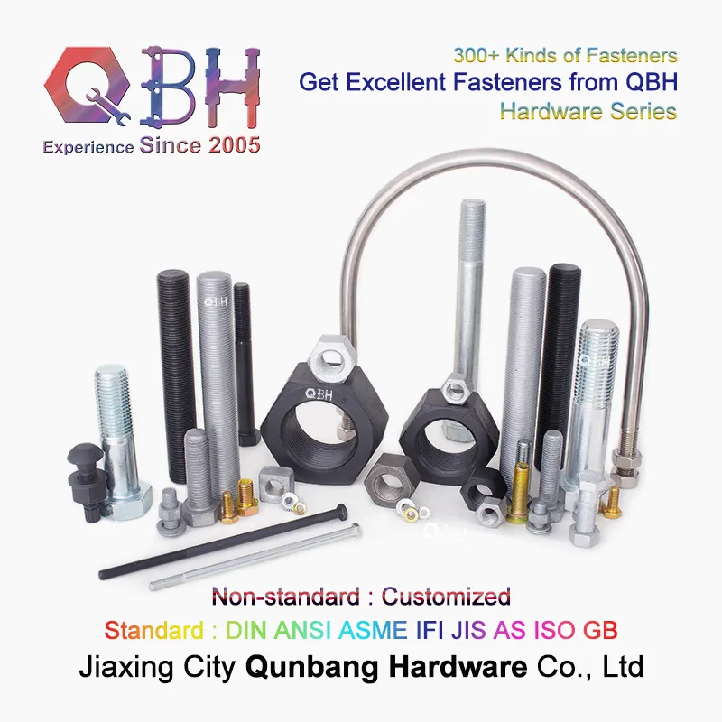 Qbh Stainless Steel Solar Power Energy Panel Holder Dual Ended Thread Stud Flange Nut EPDM Washer Roofing Bolt Repairing Replace Spare PV Photovoltaic Parts
