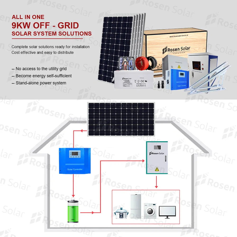 Rosen 9kw Solar Generator off Grid System for Home / Farm Power