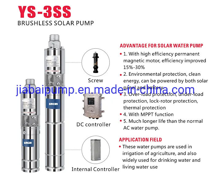Sincen High Quality AC 360V 210W Deep Well Screw Pump