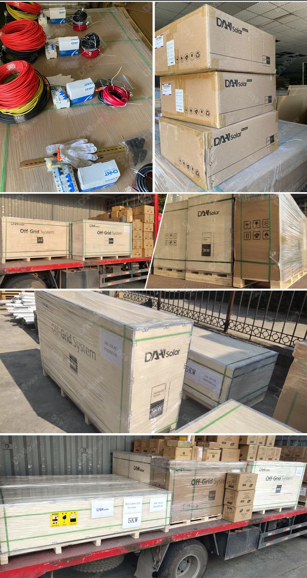 Small Dah Solar Power Portable System on Grid with Panel Solis 6kw 7kw 8kw 9kw 10kw Made in China