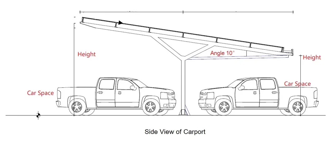 Solar Energy Ground Mounting System of Carport Car Parking Space