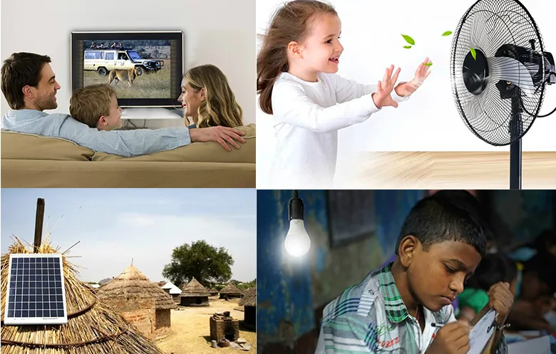 Solar Home System Can Ran DC TV and Fan