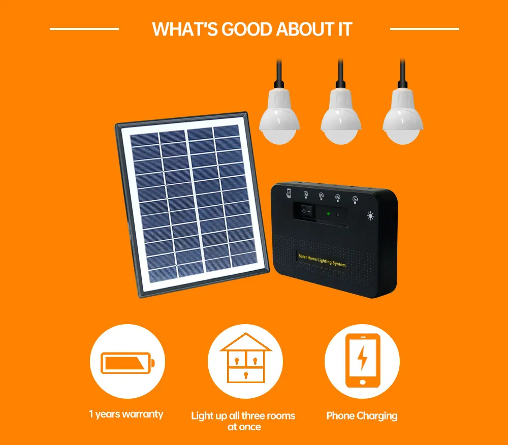 Solar Panel Power Home Lighting System Kit for off-Grid Areas