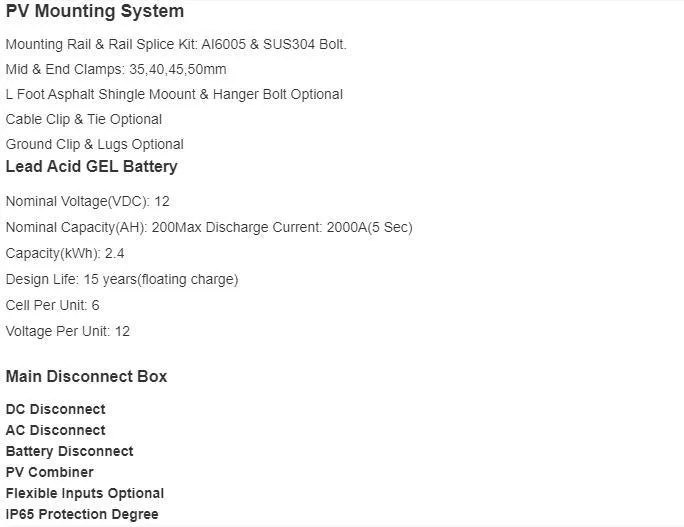 Solar System off Grid Lighting