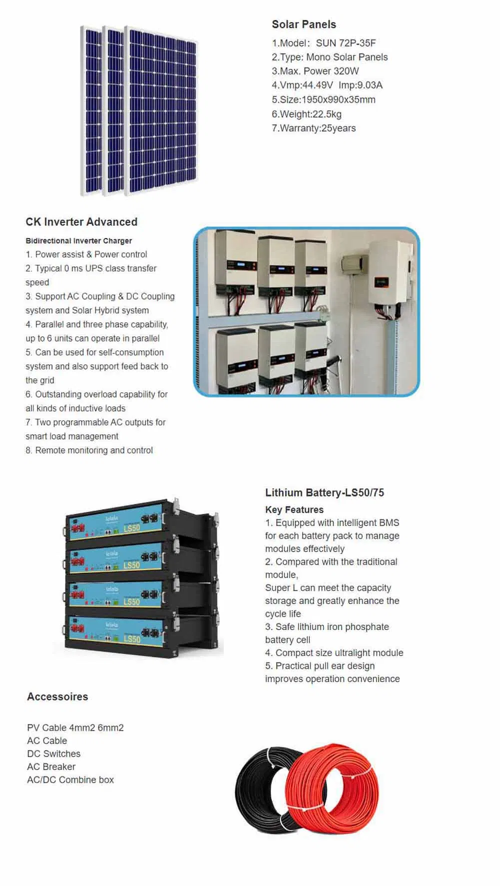 TBB New Generation Stand Alone off-Grid Villa Solar Power System 2kw 3kw with Battery