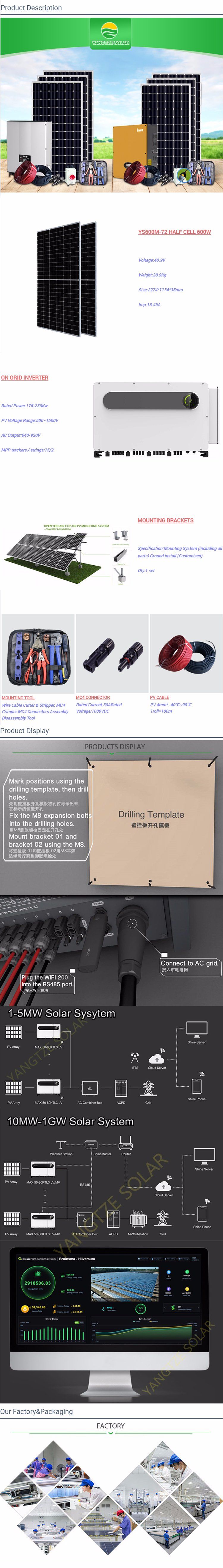 Yangtze Supply a Complete 3 MW Solar Power Plant Design